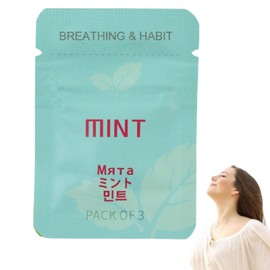 Flavoured Air Refill,Anxiety Breathing Necklace Accessory,Flavoured Air Refill Filter,Breathing Necklace with Resistance,Wooden Breathlace Resistance Cartridge,Flavoured Inner Filter Packs,Mint