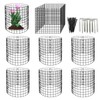 Eunika 8 Pack Round Plant Protector from Animals,24 Pcs 12"