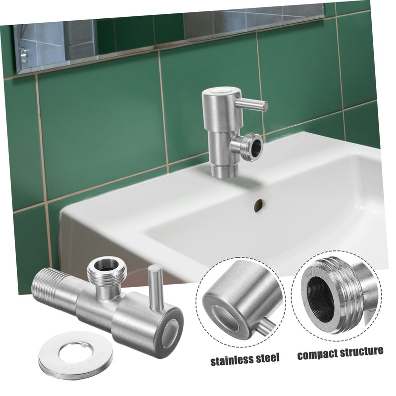 Operitacx Stainless Steel Angle Valve For Sink Faucets Compact Triangular
