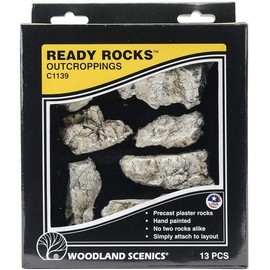 Woodland Scenics Ready Rocks-Outcroppings 13/Pkg