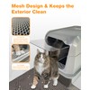 PETUX 2-Pack XL Stainless Steel Litter Box with Lid for