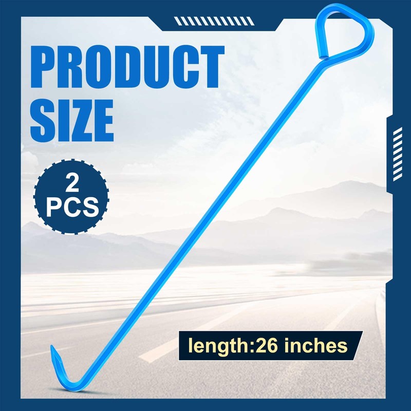 Therwen 2 Pcs Manhole Cover Hook 26 Inch with 5/8"