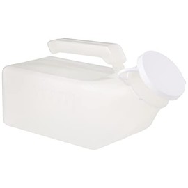 Homecraft Male Urinal, Long Neck Incontinence Bottle for Men, Clear Plastic, Living Aids, Lid to Prevent Spilage, Portable Urinal Bottle, For Clinics and Hospitals, 33oz