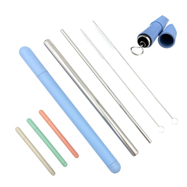 HoPeople My Straws Stainless Steel Straws with Case - Set