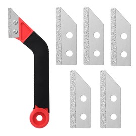 6 Pack Grout Tool, Long-Lasting Grout Saw Remover Scraper Tools with 5 Replacement Knife Blades, Angled Tile Grouts Scraping Rake for Cleaning Ceramic Tile Joints and Corners