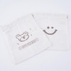 Fabric Drawstring Pouch Portable String Mini Pouch Accessory Brown Bear (Large) 10ea