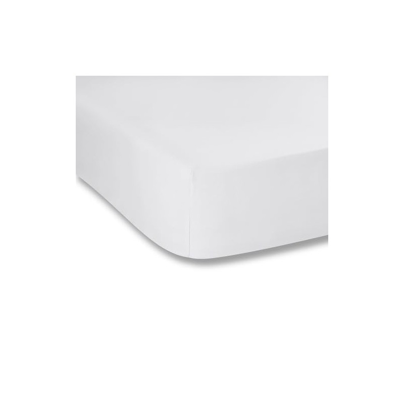Fantasy Sateen White Fitted sheet 90x200cm