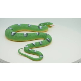 Hayes Green Boa Snake Toy Replica, Realistic Rubber Replica Model    12"    F3591 B492