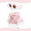 GDFHBD 1 Pink Strawberry Rabbit Pot Hat and 1 Pair