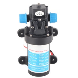 Micro Diaphragm Pump Electric High Pressure DC SelfSuction Boost Car Washing Cleaning 6L/min(12V( 0142HB‑12‑80F) )
