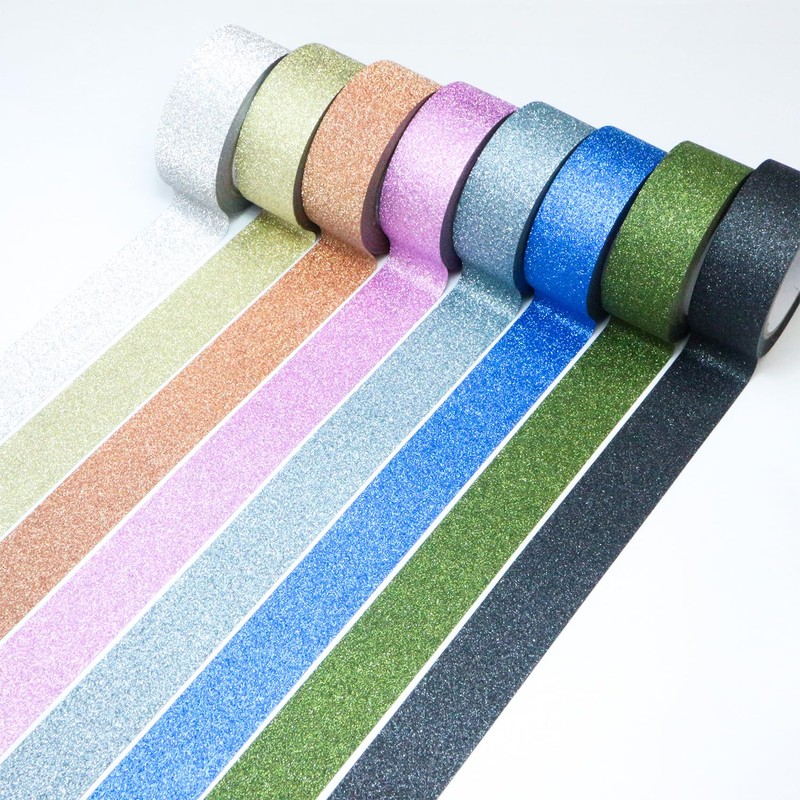 GT-029 Glitter Tape, Silver, Fine Glitter, Decoration, Wrapping, Seal, Present,