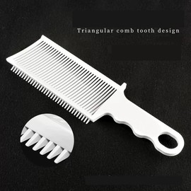 3 Pack Combs Hair Clipper Comb Curved Barber Combs for Fade Haircut Positioning Trimming Fading Flat Top Gradient Short Hairstyle Clipper Tool (White, One size)
