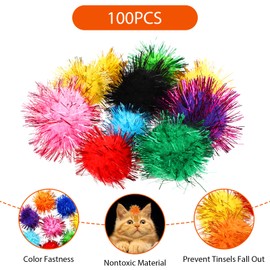 100Pcs Craft Pom Pom Balls,5 Sizes Colored Pom Poms Arts and Crafts, Soft and Fluffy Craft Pompoms Bulk Large Fuzzy Pompom Balls for Crafts DIY Creative Crafts Decorations (1/1.5/2/2.5/3 CM)