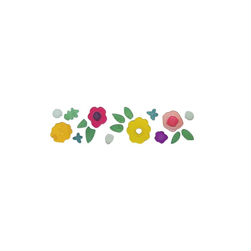 Spring Reusable Gel Window Clings ~ Flowers with Leaves (19