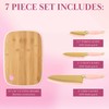 Paris Hilton Reversible Bamboo Cutting Board and Cutlery Set with