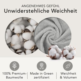 OHM - Bathroom Set - 10 Guest Towels Small - 30 x 50 cm - 100% Prima Cotton - Very Soft and Absorbent - Oeko-Tex Certified - 500 g/m² - Light Grey