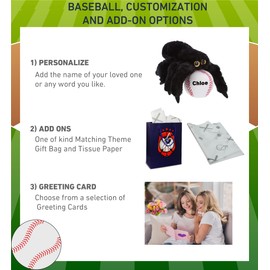 DolliBu Black Spider Stuffed Animal with Baseball Plush - Soft Plush Huggable Spider, Adorable Playtime Plush Toy, Cute Wildlife Gift,for Kids, Adults - 7 Inch