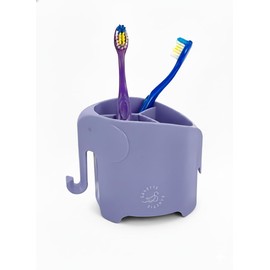 Cute Elephant Toothbrush & Pencil Holder – Fun Bathroom & Desk Organizer for Kids & Adults (Purple)