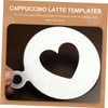 SHOWERORO Stainless Latte Art Molds Heart Star Stencils Latte Coffee