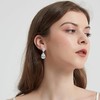 1 pair of Bridal Teardrop Drop Earrings Pierced/Clip Earrings Cubic