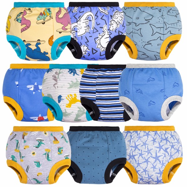 BIG ELEPHANT Baby Boys' 10 Pack Toddler Potty Training Pants
