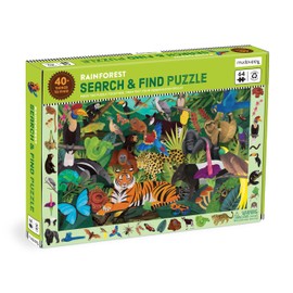 Mudpuppy Rainforest — 64 Piece Search & Find Puzzle Jigsaw Puzzle Featuring Diverse and Exotic Rainforest Animals and Over 40 Hidden Images to Find for Ages 4+