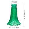 ANYONGLU Lily Lampshade Only 2 Pack Green Tulip Flower Glass