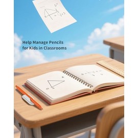 Juego de 10 portalpices adhesivos para escritorio, soporte de silicona para bolgrafos con 15 almohadillas adhesivas, soporte flexible para lpices...  
