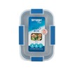 Smash Stainless Steel Bento Lunch Box, 3 Compartments, Blue, 1300ml