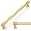 Amerdeco 10 Pack Brushed Gold Knurled Cabinet Pulls 10 Inch(254mm)
