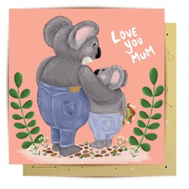 La La Land Greeting Card Mum Koala Jeans