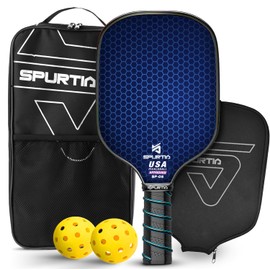 Pickleball Paddle USAPA Approved Fiberglass Surface Pickleball Set with 1 Pickleball Racket, 2 Balls, 1 Sleeve & Portable Carry Bag,Pickle Ball Paddle Set ​for Men Women & Beginners