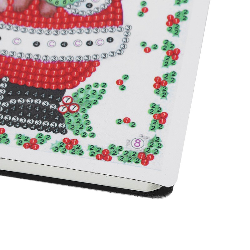 DIY Christmas Santa Claus Pattern Diamond Painting Notebook Kits Decoration