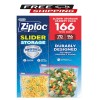 Ziploc Slider Storage Bags Variety Pack, Quart 96 ct., Gallon