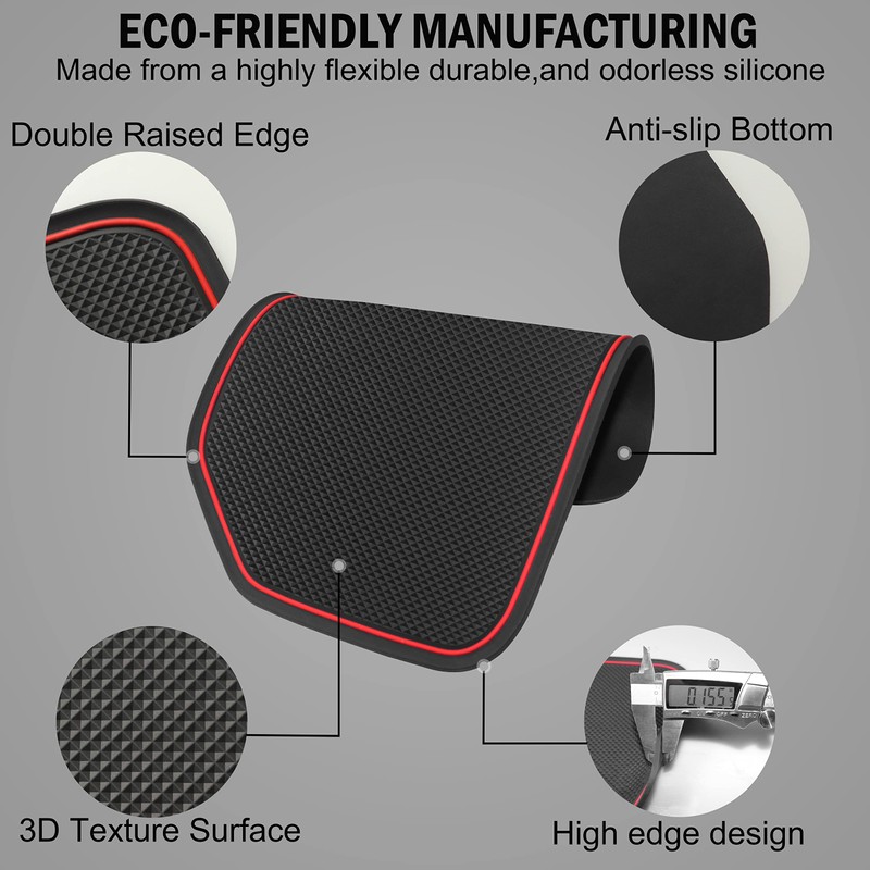 SENSHINE Silicone Dash Dashboard Cover Mat for Toyota Tundra Accessories