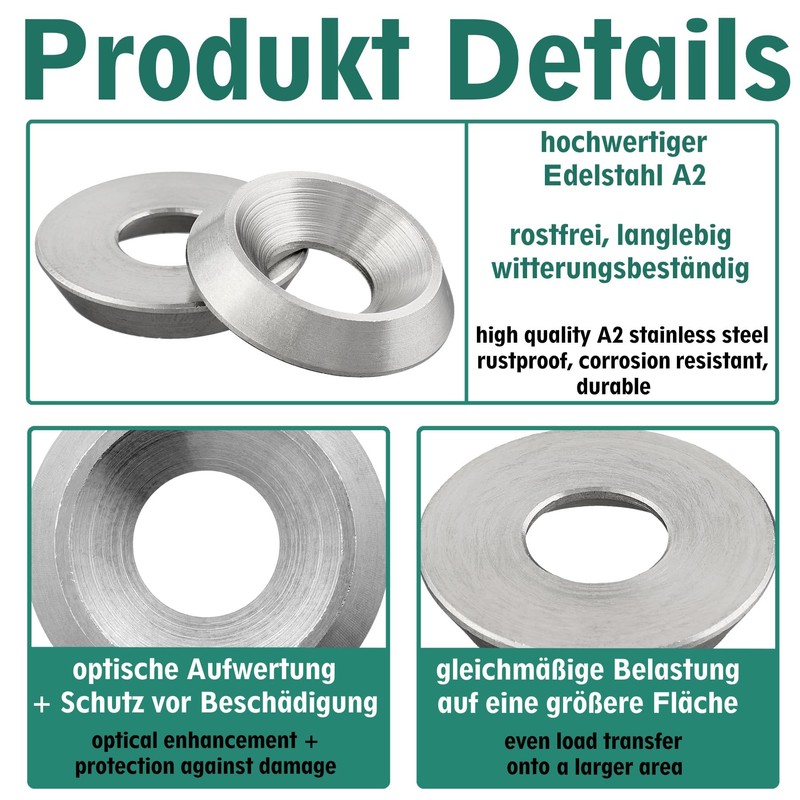 Rosettes Twisted Made of Solid Material | Stainless Steel A2