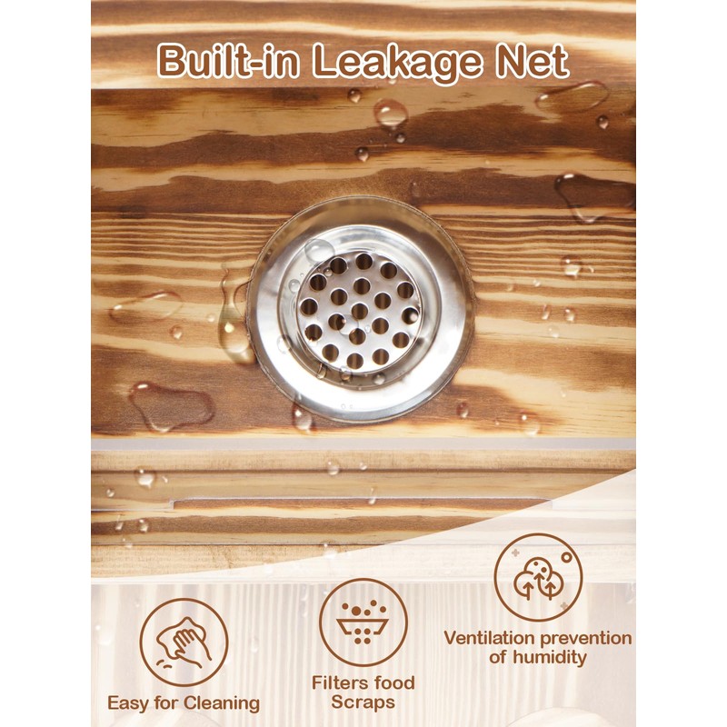 Squirrel Feeder for Outside, Thickened Wooden Squirrel Feeder Platform, Funny