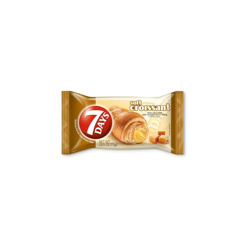 7Days Soft Croissant, Caramel (Pack of 12)