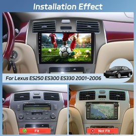 NHOPEEW [2+64G] for Lexus ES300 ES330 ES250 2001-2006 Android Car Radio with Wireless Carplay and Android Auto - 9 Inch Touch Screen Car Stereo - DSP/WiFi/GPS/SWC/Bluetooth + AHD Backup Camera