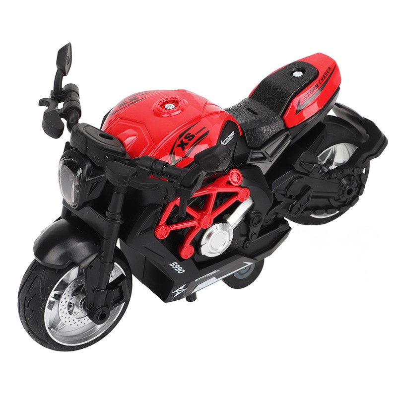 Alloy Motorcycle Model High Simulation Cool Sound Light Pull Back