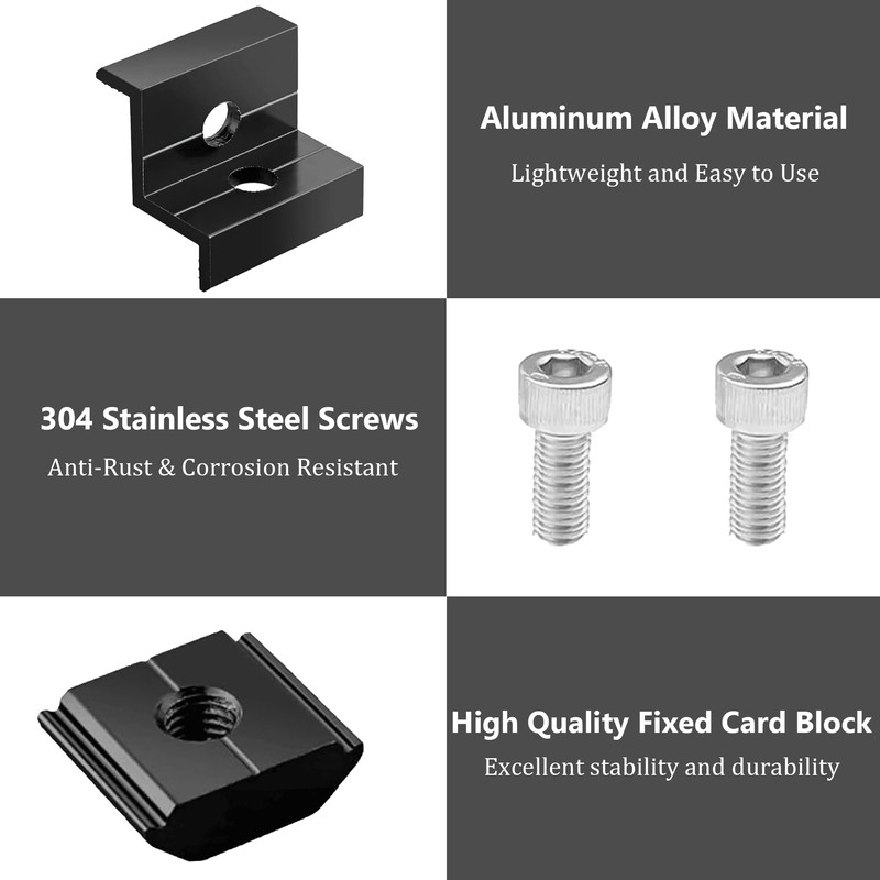 10pcs Solar Panel End Clamp for Standar, Aluminum 30mm/35mm Solar