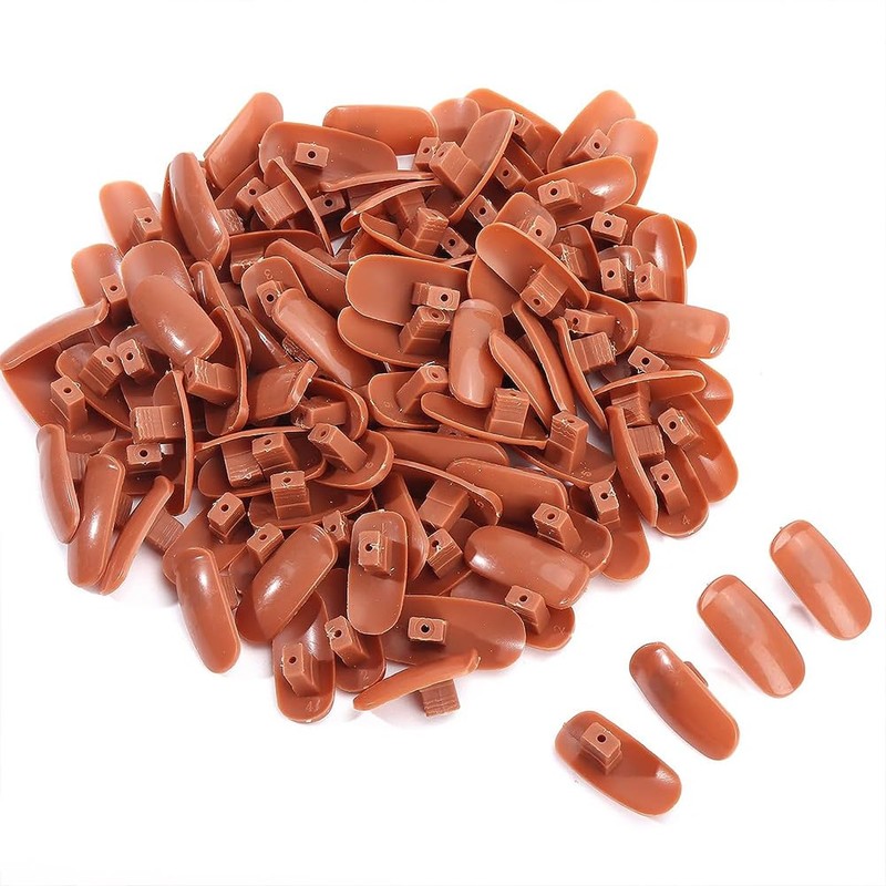 AKOAK 100 Pcs Acrylic Nail Practice Fingers, Replacement Patch Head,