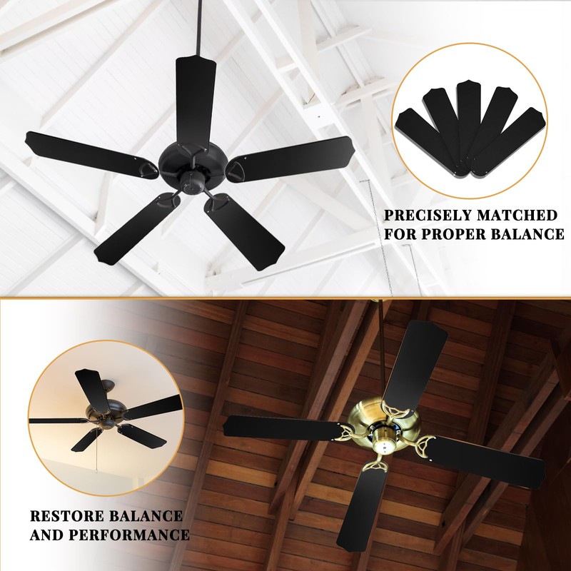 Lineshading 20'' Replacement Fan Blades for 52" Ceiling Fan Waterproof