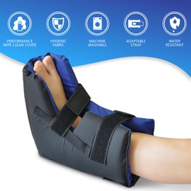 NYOrtho Heel Protector Cushion - Pressure Relieving Pillow with Cooling Gel Pack for Heel Ulcers, Opening at The Heal Performance Cover Petite | Single Boot