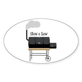 CafePress Slow & Low Sticker Sticker (Oval 50 pk)