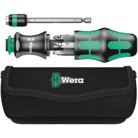 Wera 8 Piece Bit Screwdriver Phillips, Slotted, with Storage