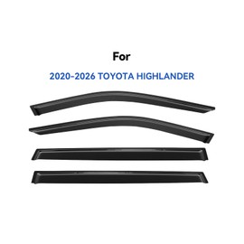 Window Visors Rain Guards for 2020-2026 Toyota Highlander, Out-Channel Window Vent Wind Deflectors Visors Shades for 20 21 22 23 24 25 Highlander