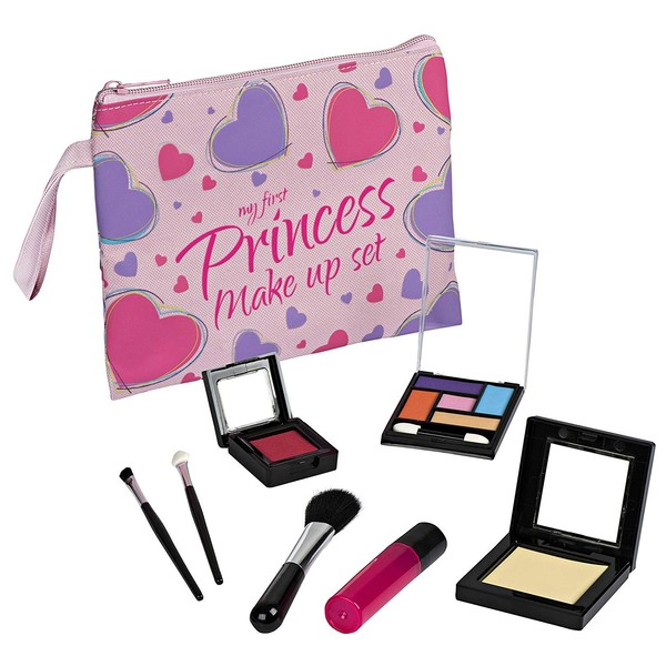 Playkidz Pretend Play Fake Make Up Toy Set for Little Girl Princess - Kids Makeup Kit for Toddlers. (8 PC - Not Real)