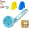 Peehss Peehss 3Pcs Dog Bath Brush, Dog Scrubber for Bath,