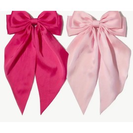 Generic 2-Pack Big Hair Bows (2, Hot pink and light pink)